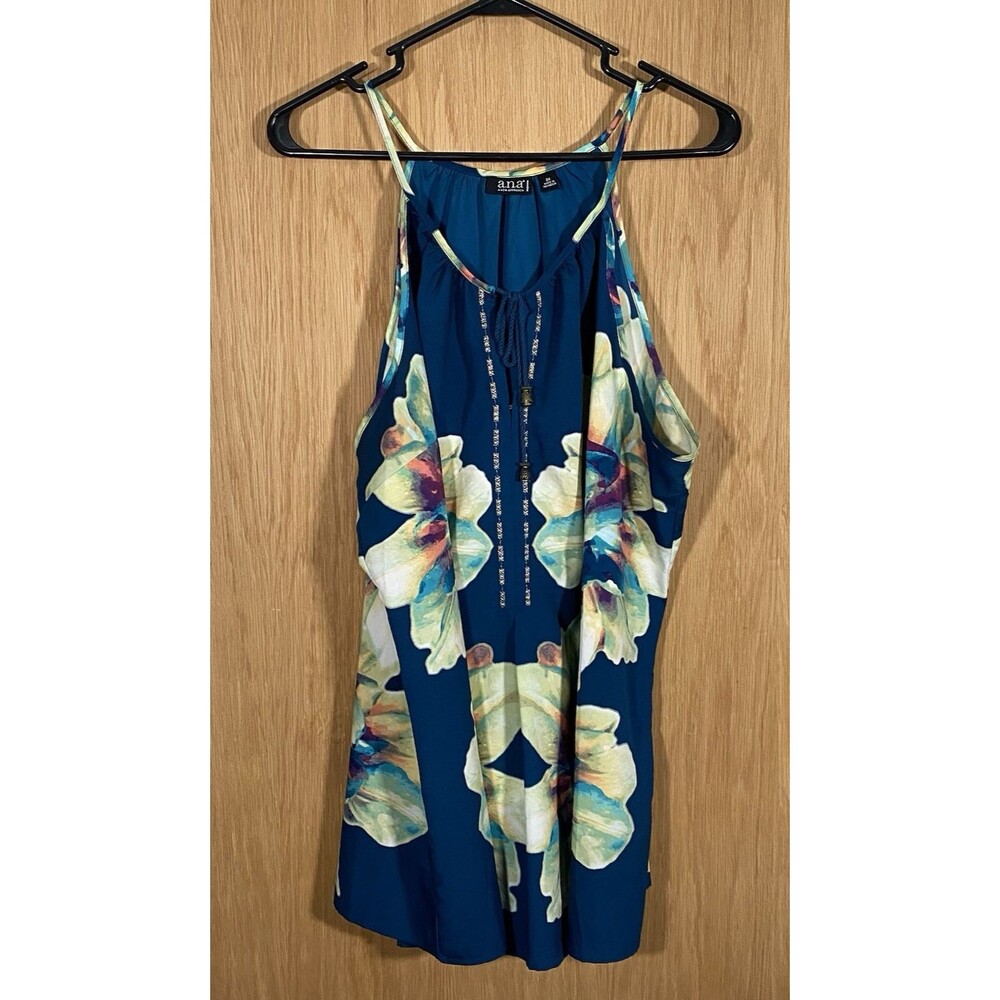 Women's 2X Strappy Top Tropical Satin Flowy Resort Beachy Vacation Coastal Boho